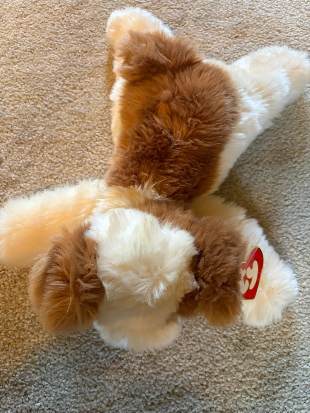 Ty Plush Puppy in Cream and Brown - Soft Stuffed Dog